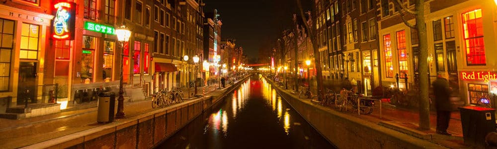 Amsterdam red light district route
