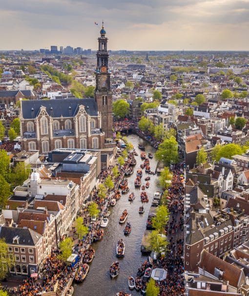 Koningsdag varen Amsterdam