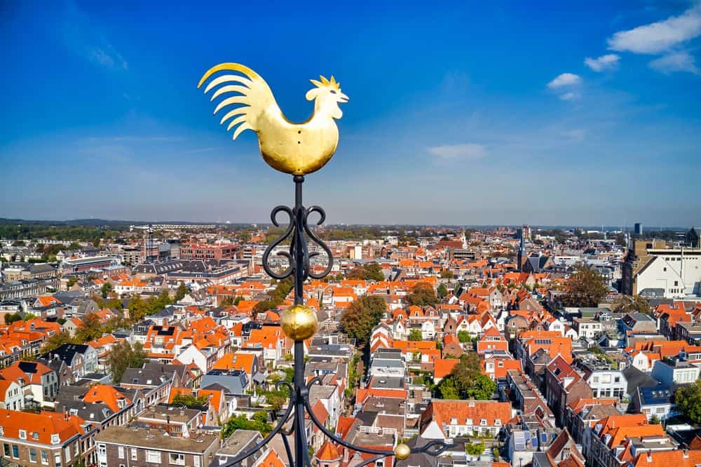 Gouden straatjes Haarlem bovenaf