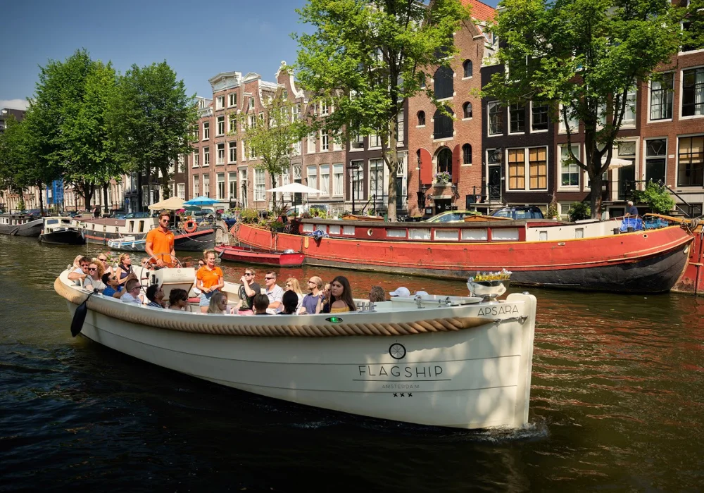 Apsara boat on water in Amsterdam