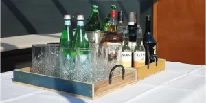 Assortiment aan drank op boot in Volendam