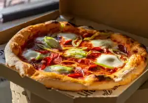Pizza in een doos