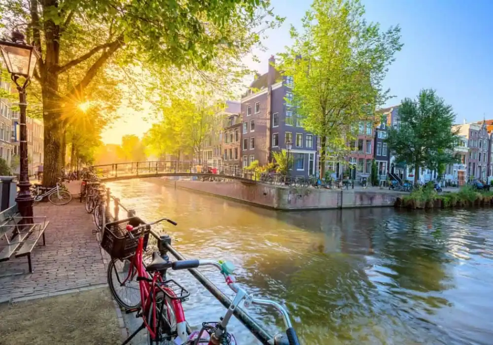Amsterdam zonsondergang