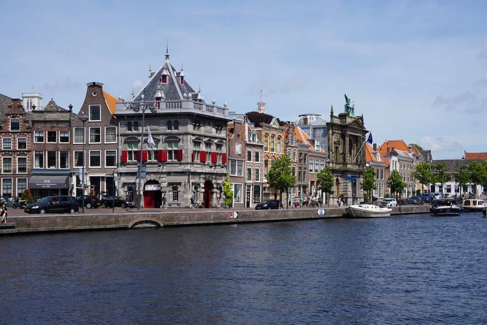 Sailing past De Waag in Haarlem