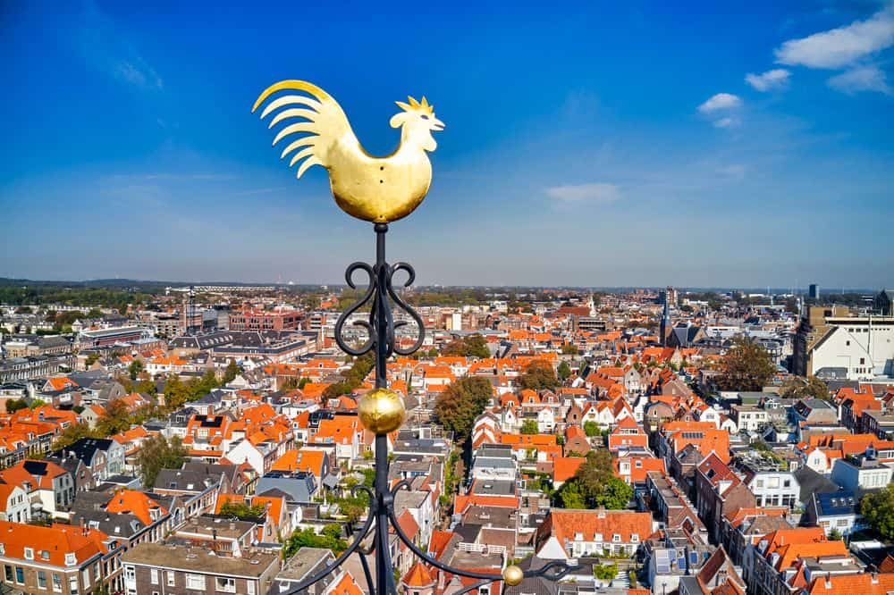 Gouden straatjes Haarlem bovenaf