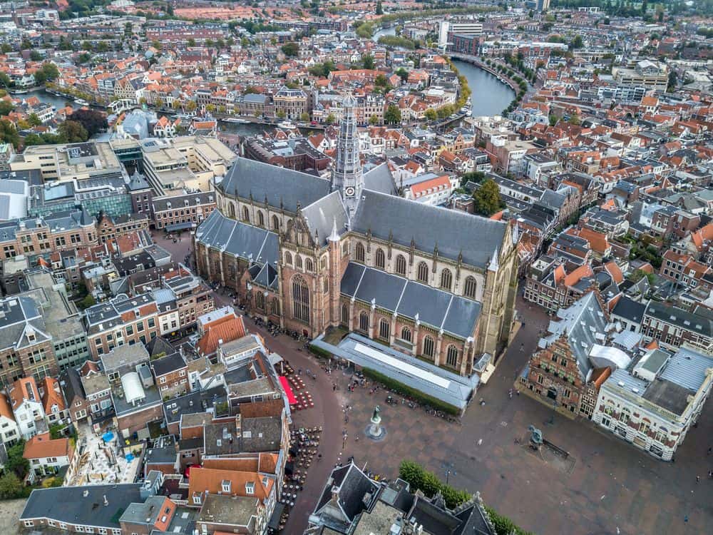 Haarlem city centre with view of the Grote Markt