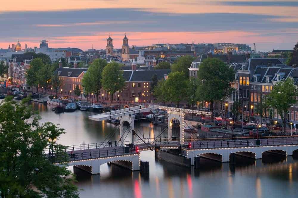 Skinny Bridge in Amsterdam