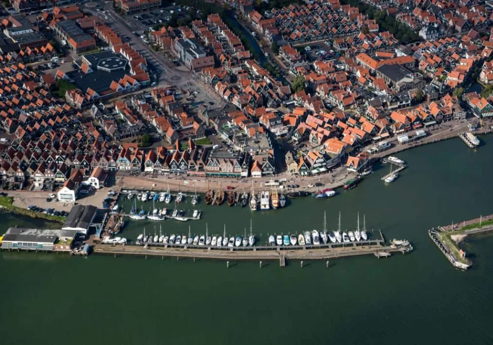Private canal cruise Volendam view