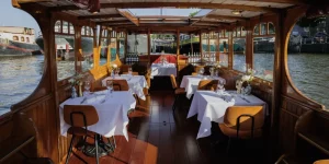 Tischlayout im Salonboot Jean Schmitz