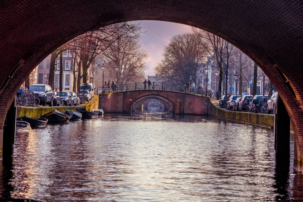 cruising on the Amsterdam canals